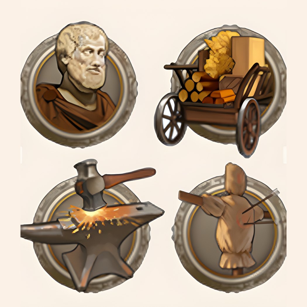 The four alliance bonuses: recruitment, trade, forge and training