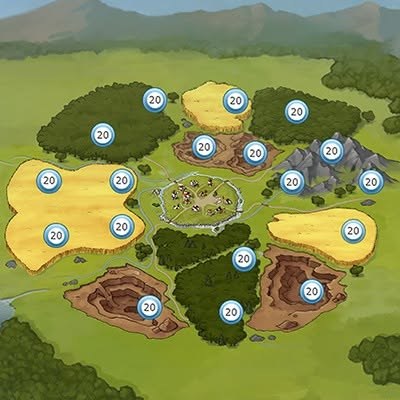 Village map with all resource fields built up
